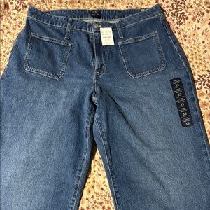 J Crew Curvy Full Length Wide Leg Jeans